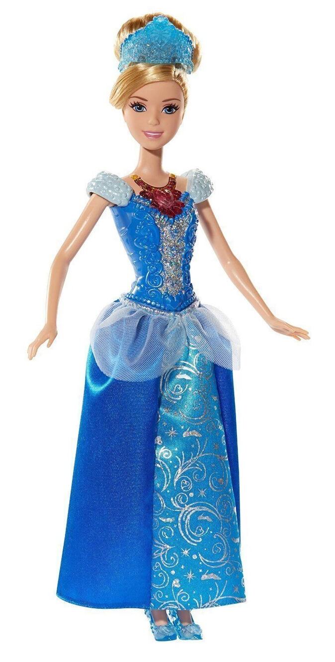 Disney Princess Barbie, Glittering Lights Cinderella Doll, Girls , Mattel BDJ23